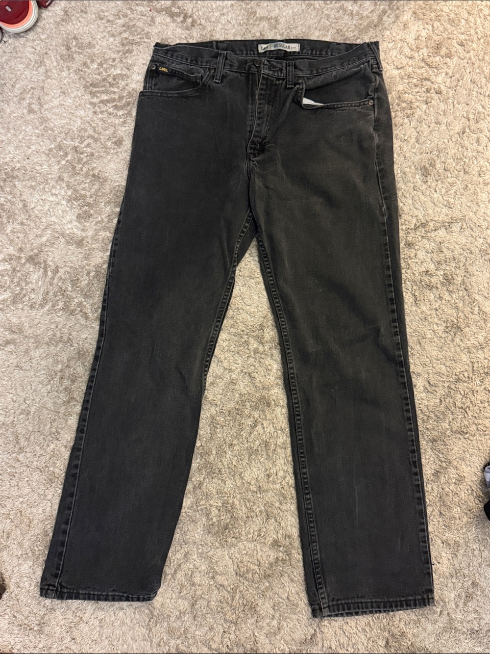 Men's Black Lee regular-fit Jeans (size 36W32L)